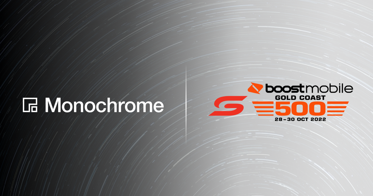 Monochrome Becomes Official Event Partner of the 2022 Supercars Boost Mobile Gold Coast 500