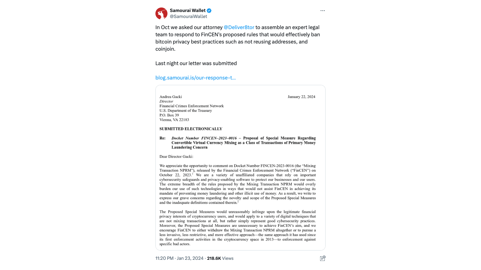 Post by Samourai Wallet on X.png