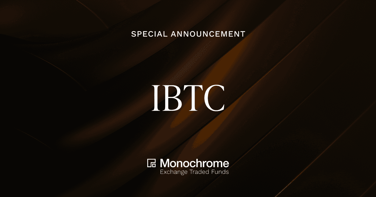 Monochrome Introduces IBTC Adviser Program, Fee Rebate to In-specie Subscriptions to IBTC: Monochrome Bitcoin ETF