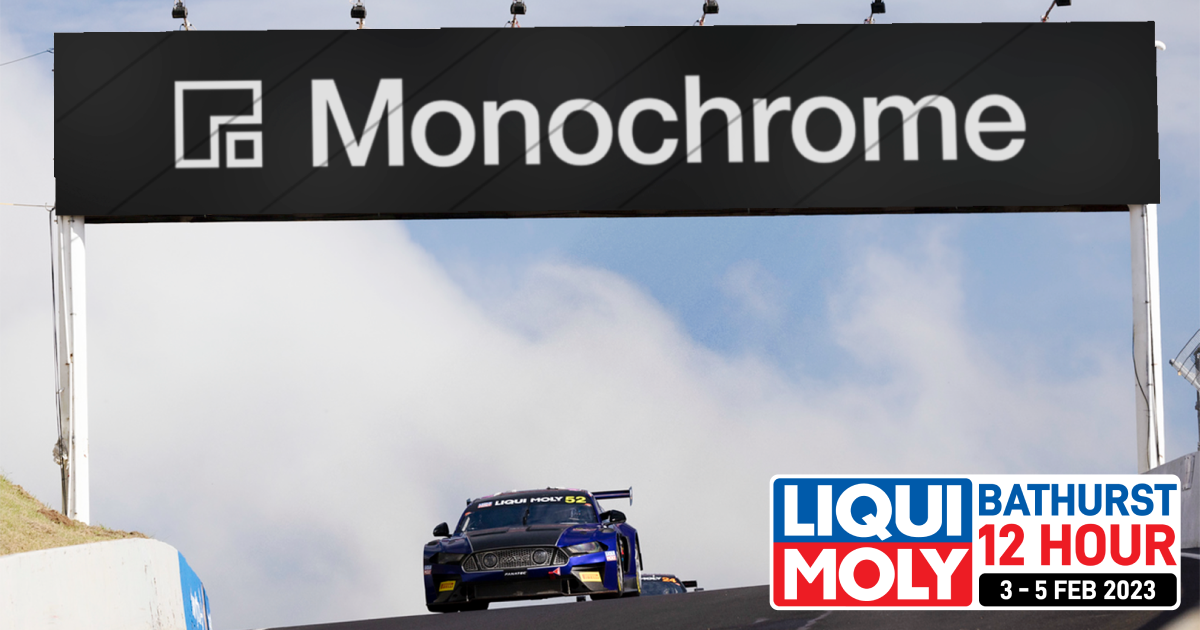 Monochrome Partners with Supercars for the 2023 Liqui Moly Bathurst 12 Hour